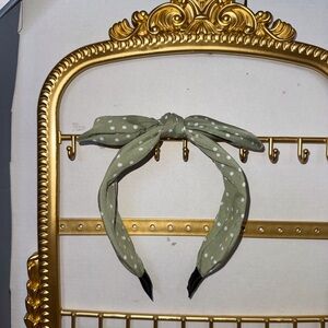 Green Polka Dot Headband